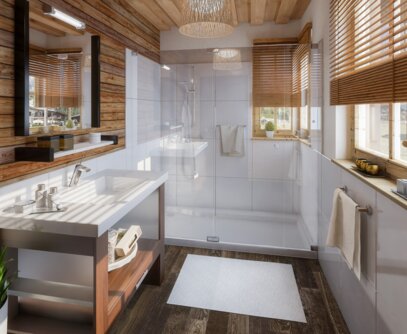Badezimmer im Ferienchalet Luxusurlaub mit Perterer Immobilien