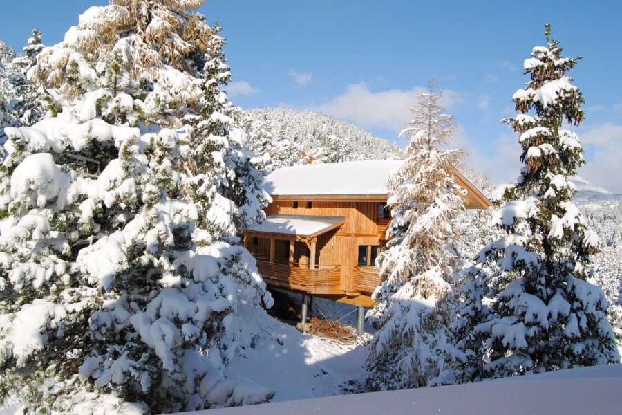 Chalet und Bäume Winter Chalet und Bäume Winter