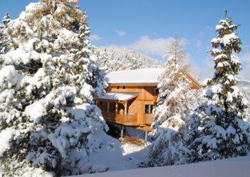 Chalet und Bäume Winter Chalet und Bäume Winter